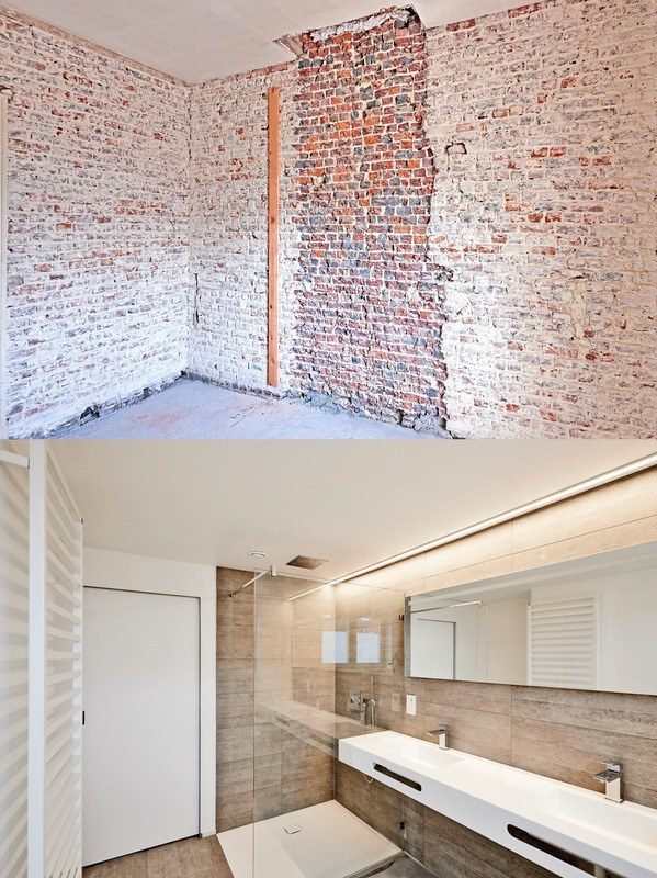 Powder room to master bath